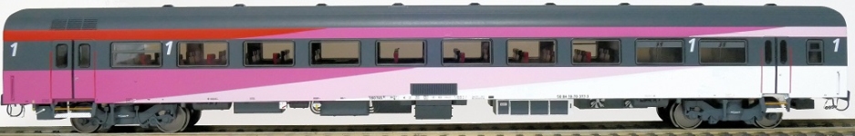 Exact-Train EX11185 - H0 - Personenwagen ICRm Fyra 1 Amsterdam-Brüssel mit Figuren, NS, Ep. VI - Wagen 1